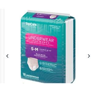 TopCare Underwear, Maximum, Small/Medium, for Women 18 count